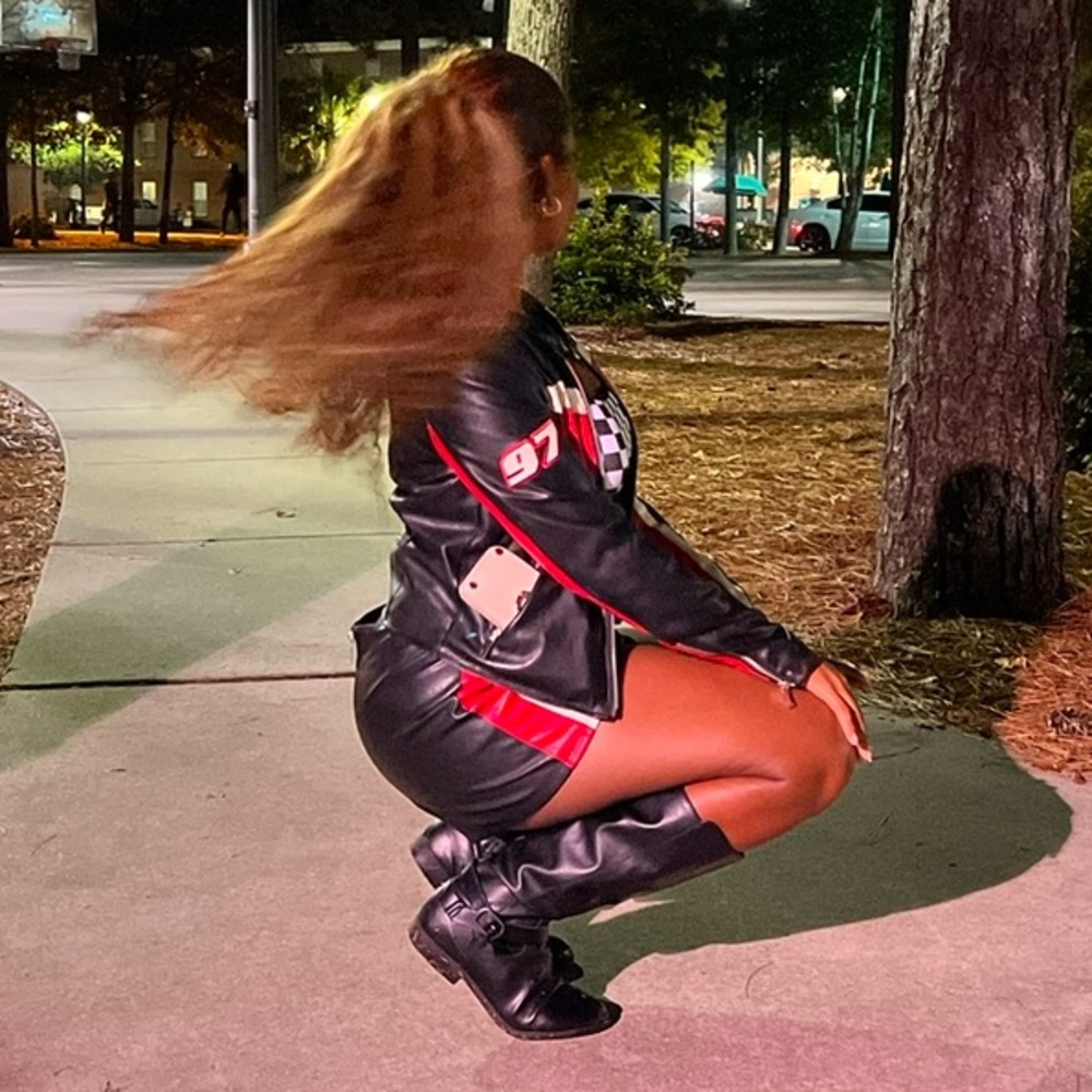 Forever 21 Racer Girl 2 Piece Leather Set